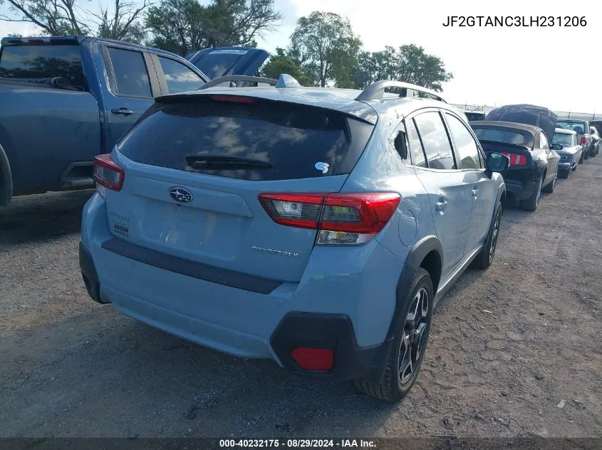 2020 Subaru Crosstrek Limited VIN: JF2GTANC3LH231206 Lot: 40232175