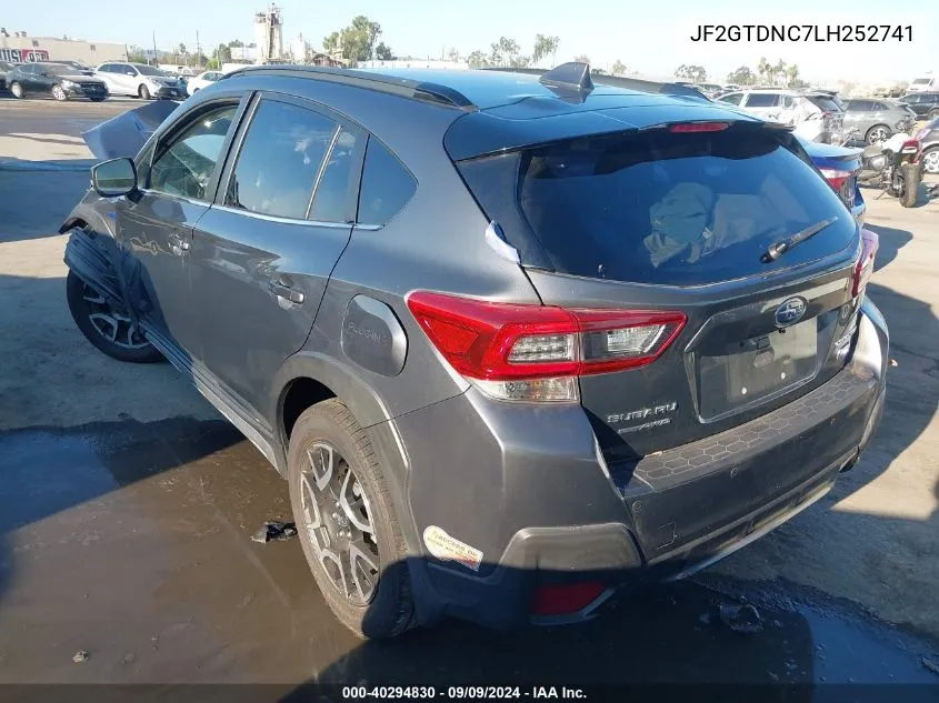 2020 Subaru Crosstrek Hybrid VIN: JF2GTDNC7LH252741 Lot: 40294830