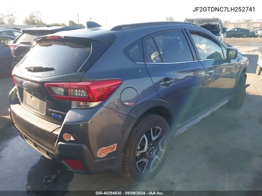 2020 Subaru Crosstrek Hybrid VIN: JF2GTDNC7LH252741 Lot: 40294830