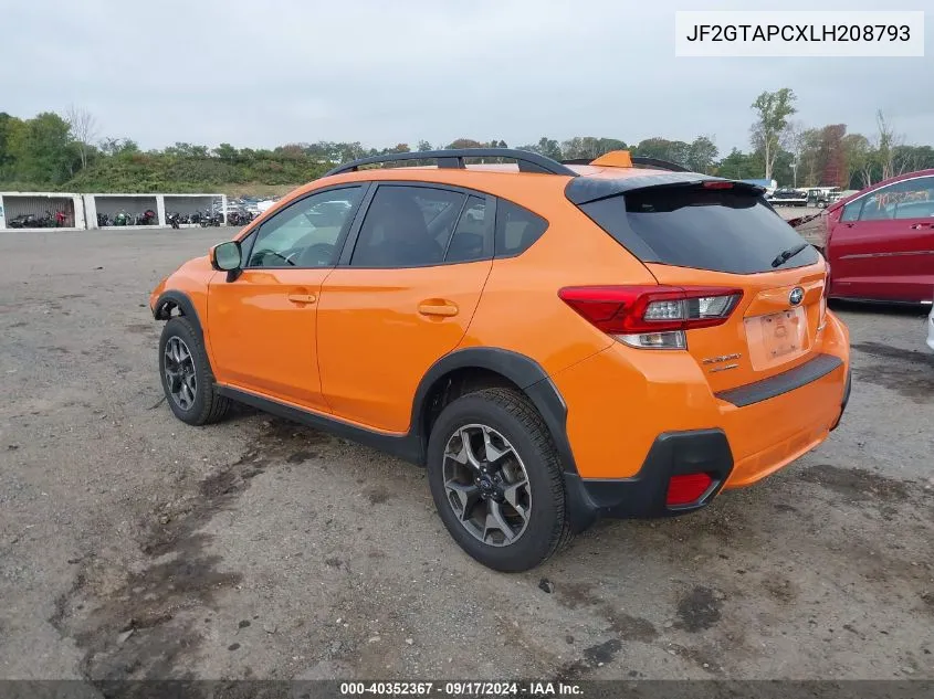 2020 Subaru Crosstrek Premium VIN: JF2GTAPCXLH208793 Lot: 40352367