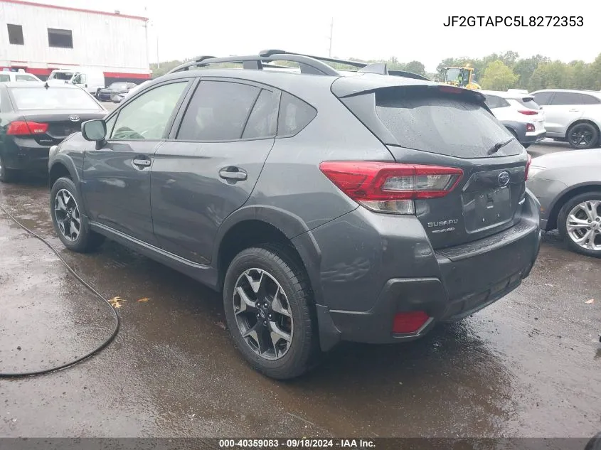 2020 Subaru Crosstrek Premium VIN: JF2GTAPC5L8272353 Lot: 40359083