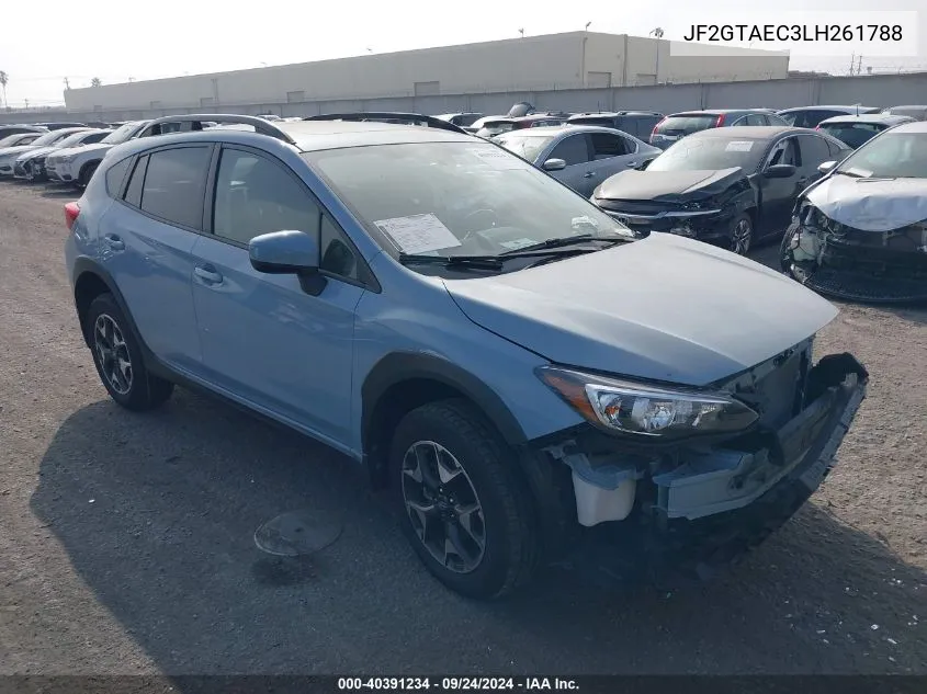 2020 Subaru Crosstrek Premium VIN: JF2GTAEC3LH261788 Lot: 40391234