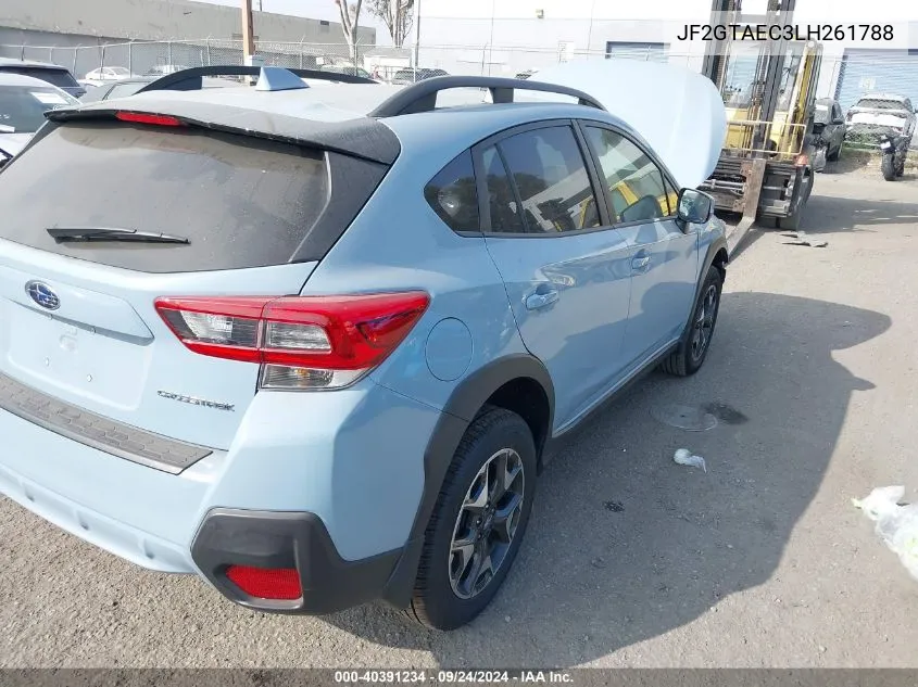 2020 Subaru Crosstrek Premium VIN: JF2GTAEC3LH261788 Lot: 40391234