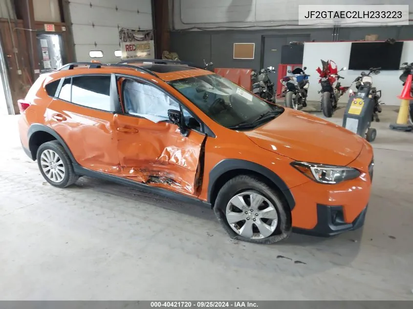 2020 Subaru Crosstrek Premium VIN: JF2GTAEC2LH233223 Lot: 40421720