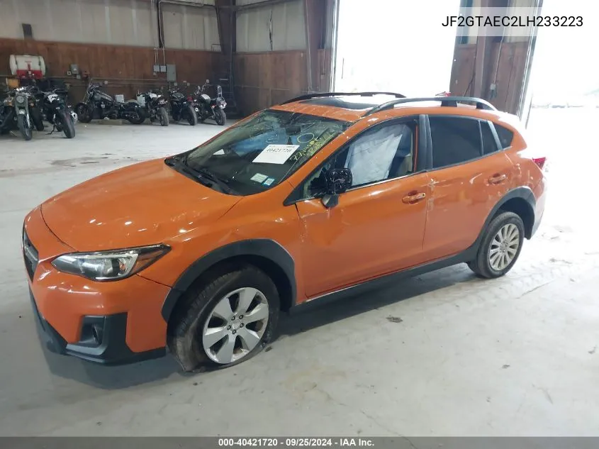 2020 Subaru Crosstrek Premium VIN: JF2GTAEC2LH233223 Lot: 40421720