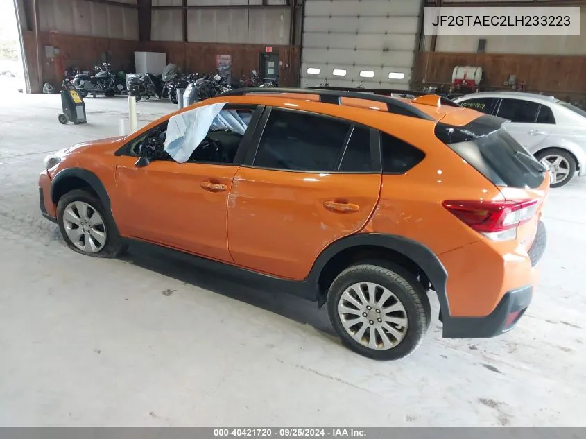 2020 Subaru Crosstrek Premium VIN: JF2GTAEC2LH233223 Lot: 40421720