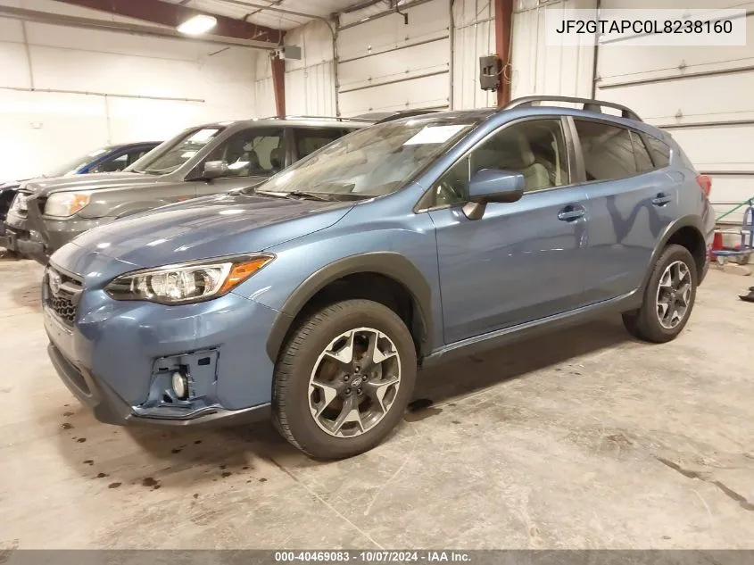 2020 Subaru Crosstrek Premium VIN: JF2GTAPC0L8238160 Lot: 40469083