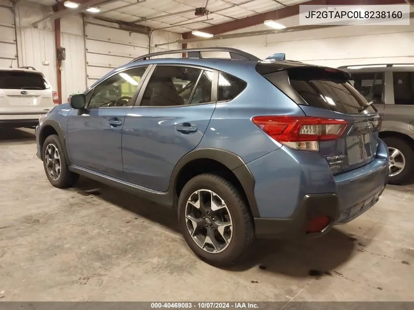 2020 Subaru Crosstrek Premium VIN: JF2GTAPC0L8238160 Lot: 40469083