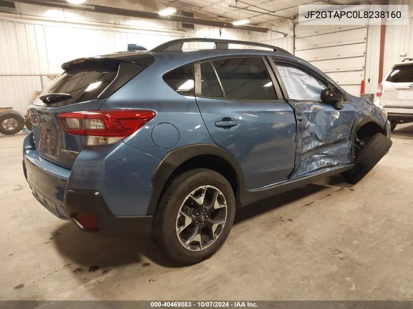 2020 Subaru Crosstrek Premium VIN: JF2GTAPC0L8238160 Lot: 40469083