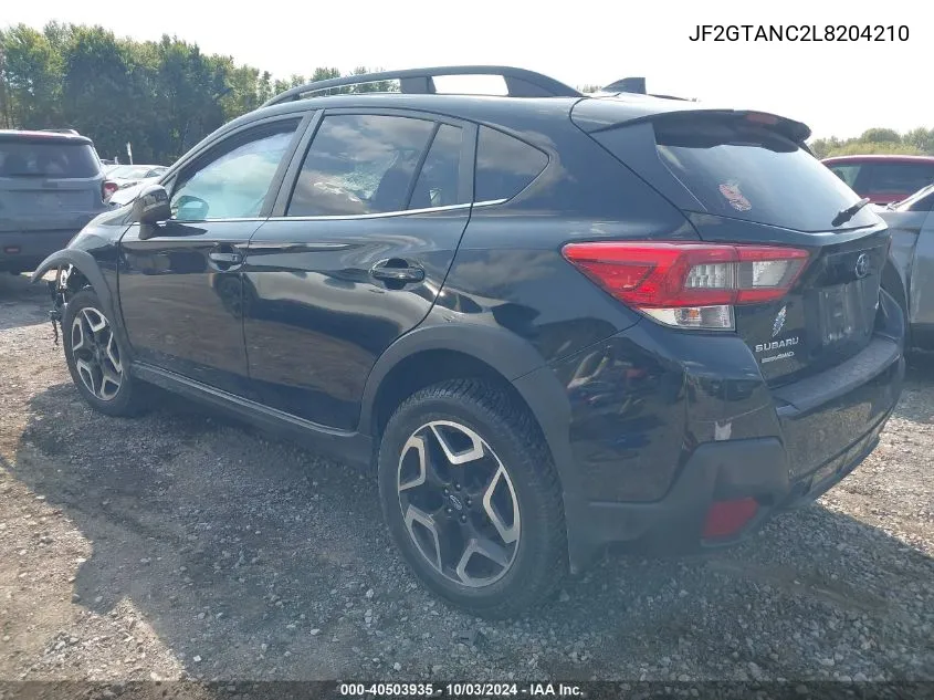 2020 Subaru Crosstrek Limited VIN: JF2GTANC2L8204210 Lot: 40503935