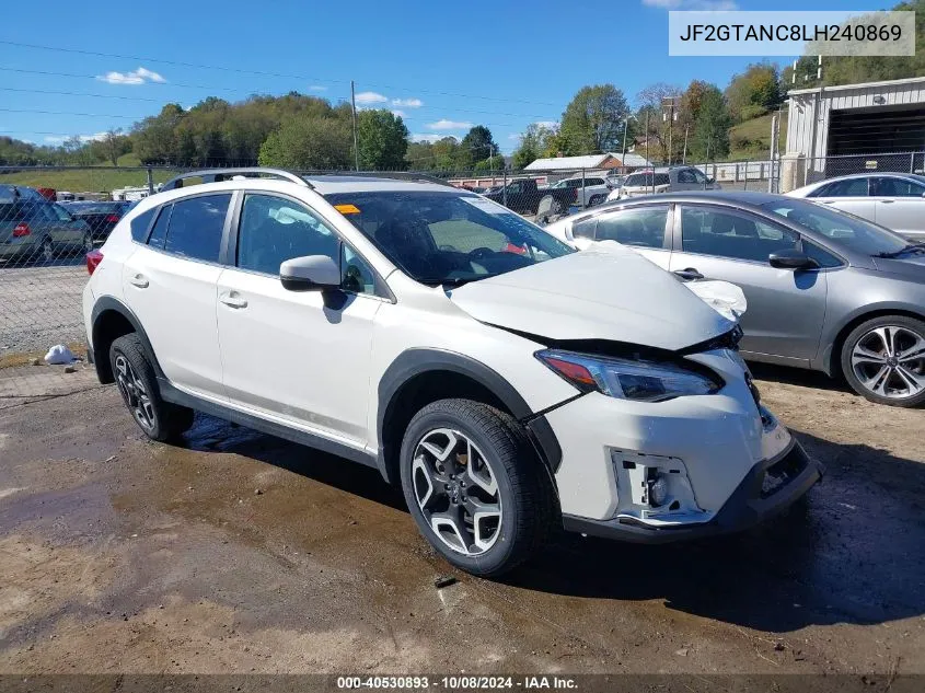 2020 Subaru Crosstrek Limited VIN: JF2GTANC8LH240869 Lot: 40530893