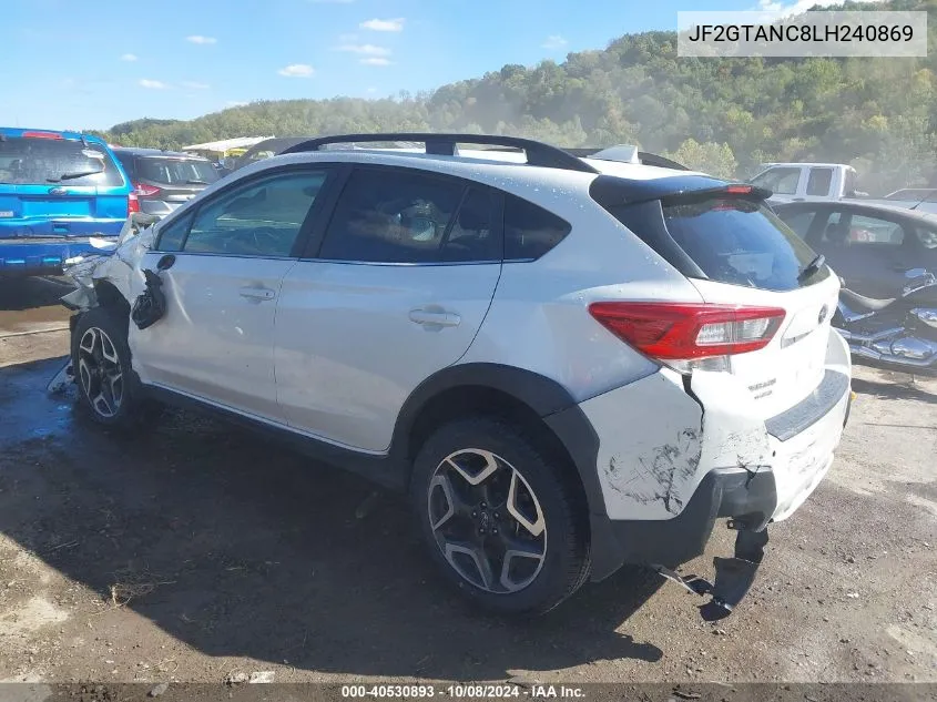 2020 Subaru Crosstrek Limited VIN: JF2GTANC8LH240869 Lot: 40530893