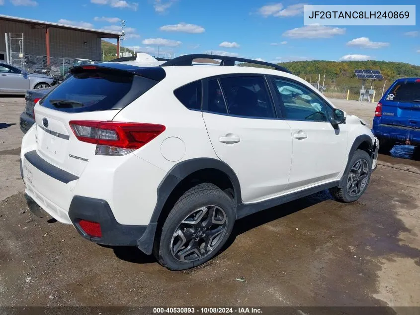 2020 Subaru Crosstrek Limited VIN: JF2GTANC8LH240869 Lot: 40530893