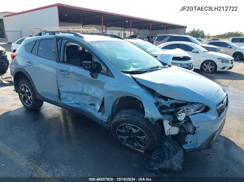 JF2GTAEC3LH212722 2020 Subaru Crosstrek Premium