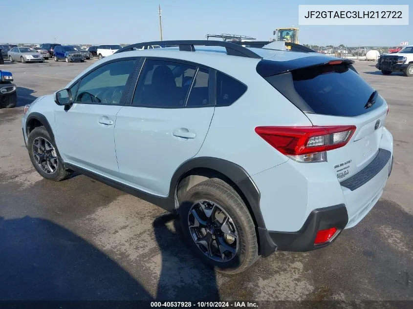 JF2GTAEC3LH212722 2020 Subaru Crosstrek Premium