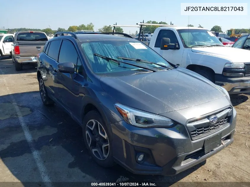 2020 Subaru Crosstrek Limited VIN: JF2GTANC8L8217043 Lot: 40539341