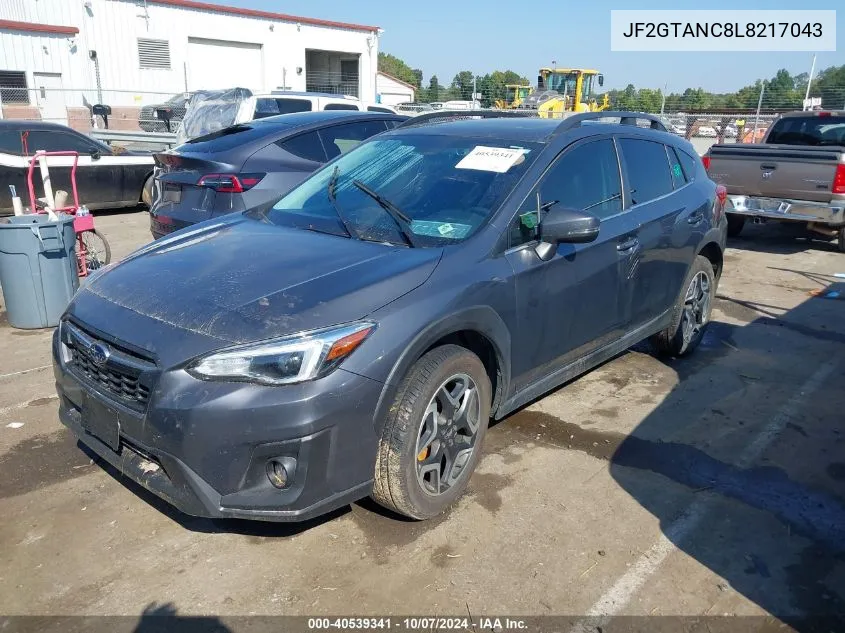 2020 Subaru Crosstrek Limited VIN: JF2GTANC8L8217043 Lot: 40539341