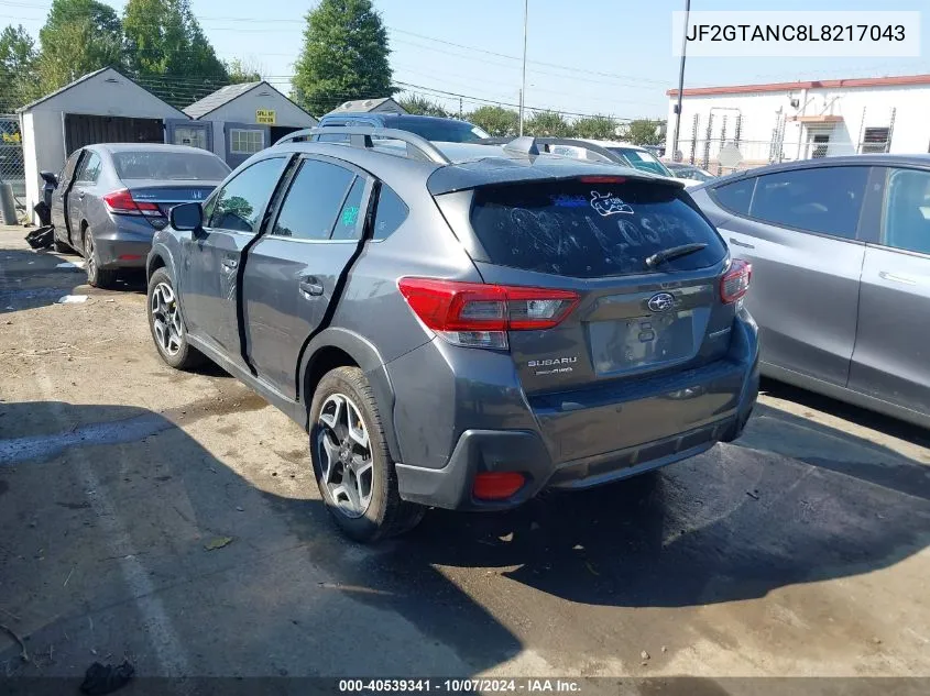 2020 Subaru Crosstrek Limited VIN: JF2GTANC8L8217043 Lot: 40539341