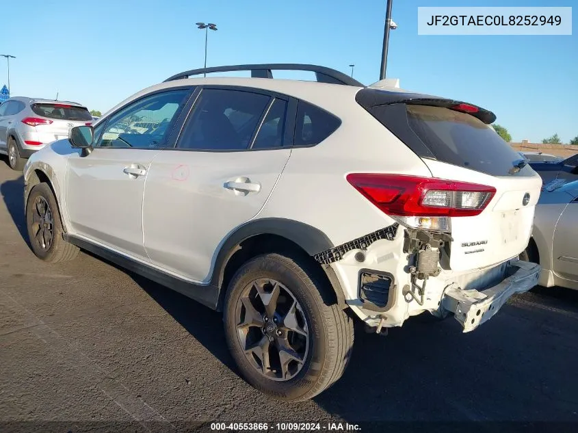 2020 Subaru Crosstrek Premium VIN: JF2GTAEC0L8252949 Lot: 40553866