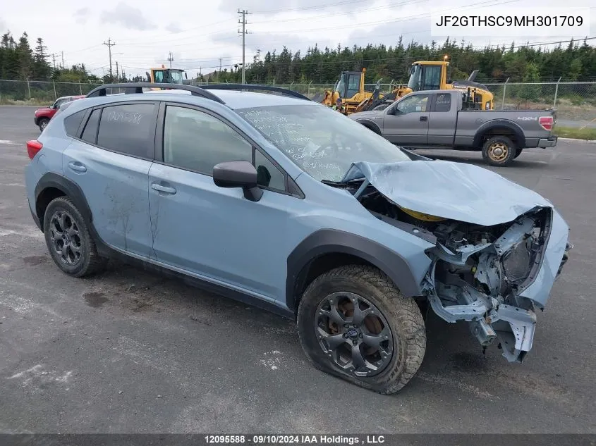 2021 Subaru Crosstrek VIN: JF2GTHSC9MH301709 Lot: 12095588