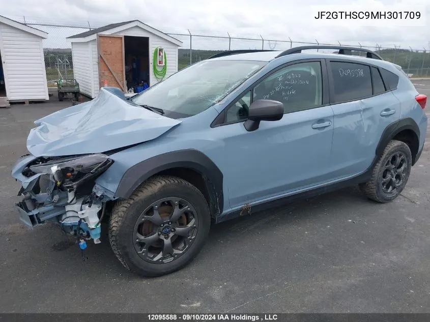 2021 Subaru Crosstrek VIN: JF2GTHSC9MH301709 Lot: 12095588