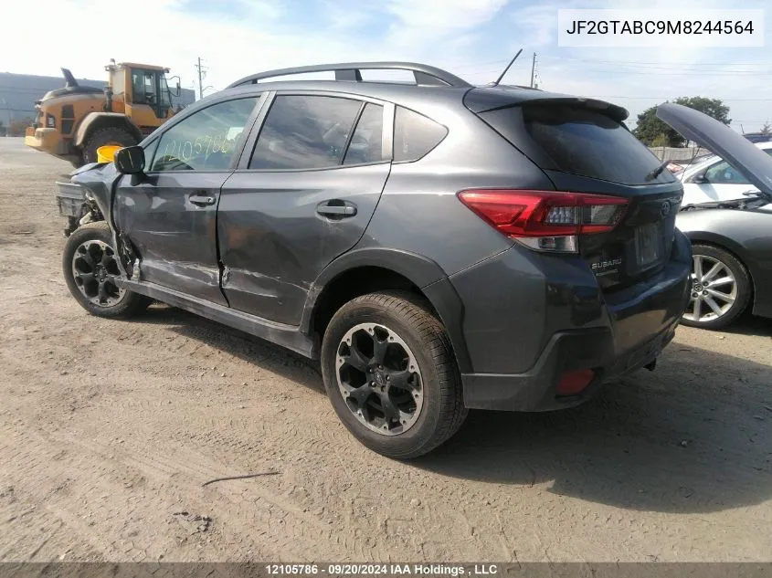 2021 Subaru Crosstrek VIN: JF2GTABC9M8244564 Lot: 12105786