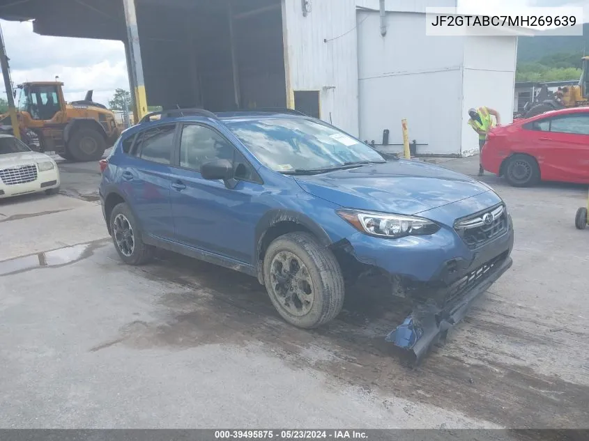 2021 Subaru Crosstrek VIN: JF2GTABC7MH269639 Lot: 39495875