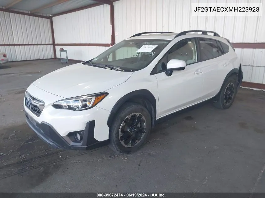 2021 Subaru Crosstrek Premium VIN: JF2GTAECXMH223928 Lot: 39672474