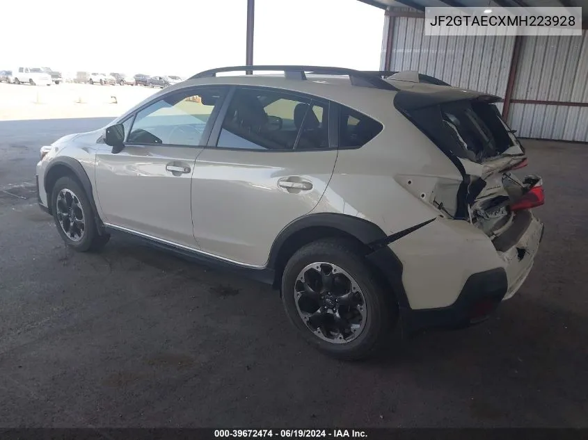 2021 Subaru Crosstrek Premium VIN: JF2GTAECXMH223928 Lot: 39672474