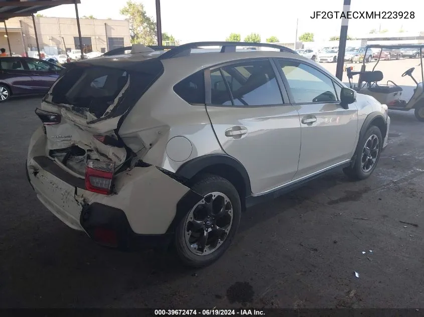 2021 Subaru Crosstrek Premium VIN: JF2GTAECXMH223928 Lot: 39672474