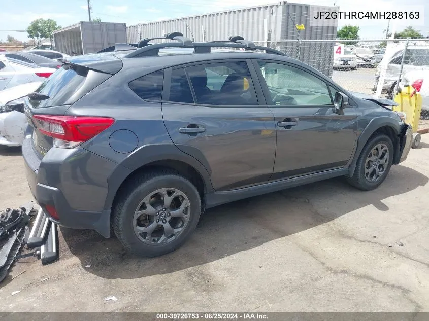 2021 Subaru Crosstrek Sport VIN: JF2GTHRC4MH288163 Lot: 39726753