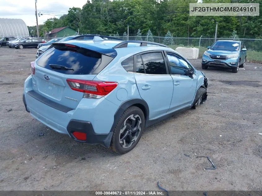 2021 Subaru Crosstrek Limited VIN: JF2GTHMC4M8249161 Lot: 39849672