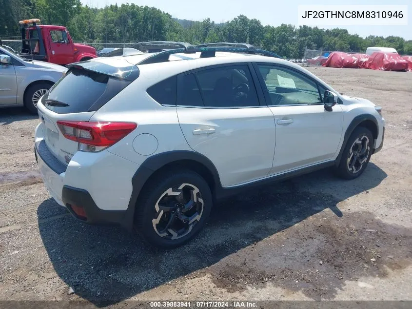 2021 Subaru Crosstrek Limited VIN: JF2GTHNC8M8310946 Lot: 39883941