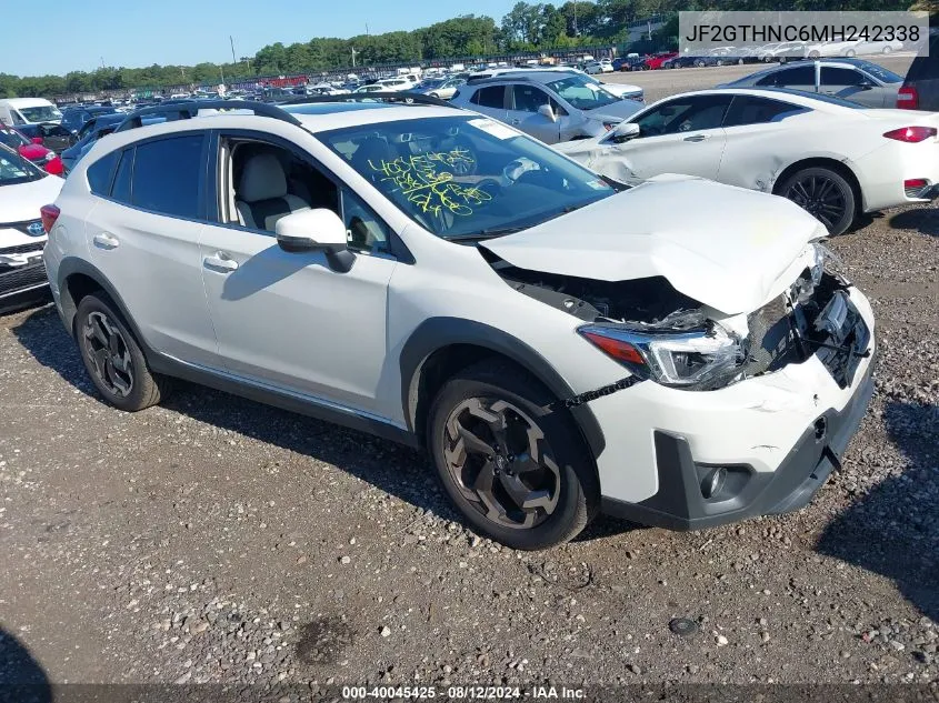 2021 Subaru Crosstrek Limited VIN: JF2GTHNC6MH242338 Lot: 40045425