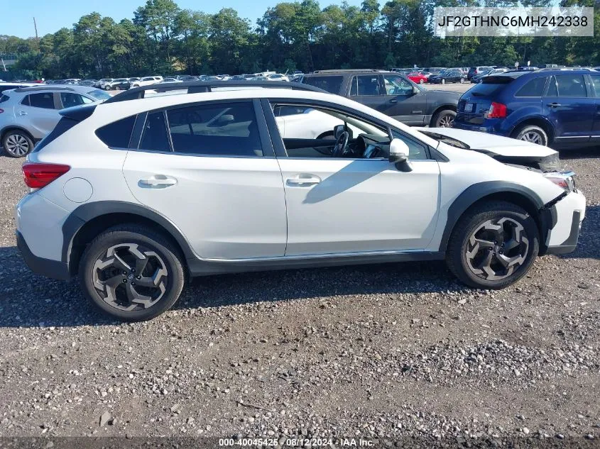 2021 Subaru Crosstrek Limited VIN: JF2GTHNC6MH242338 Lot: 40045425