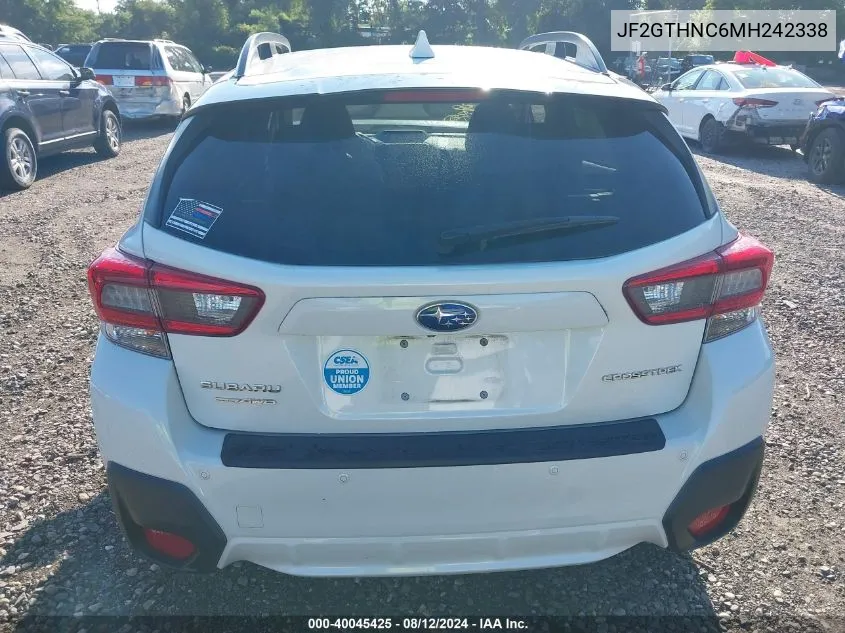 2021 Subaru Crosstrek Limited VIN: JF2GTHNC6MH242338 Lot: 40045425