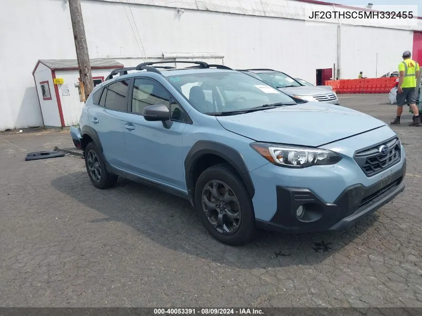 2021 Subaru Crosstrek Sport VIN: JF2GTHSC5MH332455 Lot: 40053391