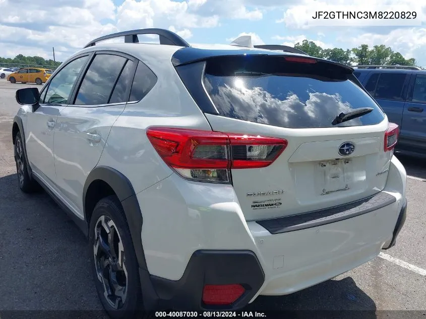 2021 Subaru Crosstrek Limited VIN: JF2GTHNC3M8220829 Lot: 40087030