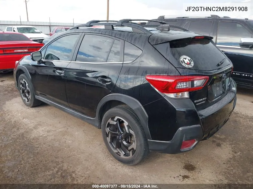 2021 Subaru Crosstrek Limited VIN: JF2GTHNC2M8291908 Lot: 40097377