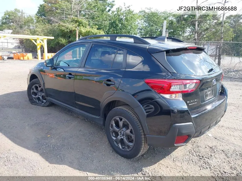 2021 Subaru Crosstrek Sport VIN: JF2GTHRC3MH686688 Lot: 40105948