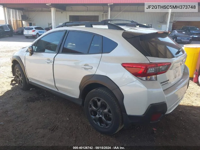 2021 Subaru Crosstrek Sport VIN: JF2GTHSC5MH373748 Lot: 40126742