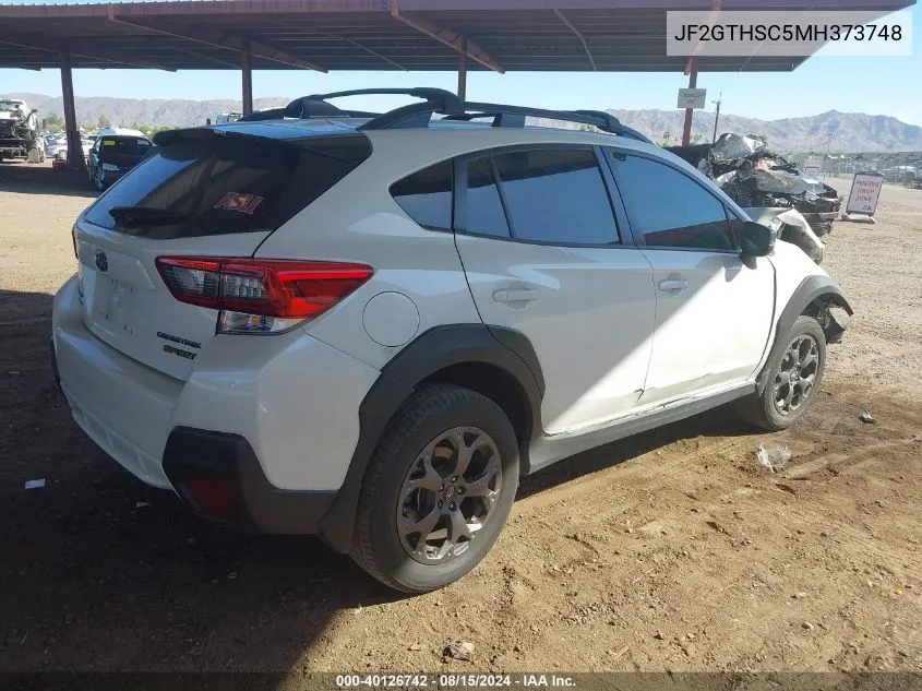 2021 Subaru Crosstrek Sport VIN: JF2GTHSC5MH373748 Lot: 40126742