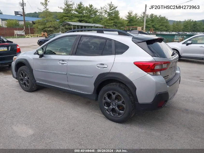 2021 Subaru Crosstrek Sport VIN: JF2GTHSC2MH273963 Lot: 40149446