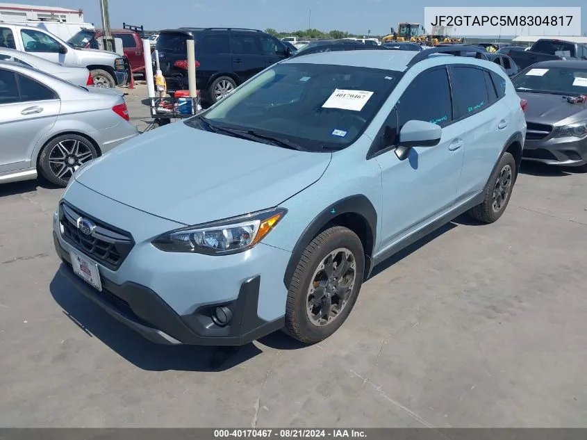 JF2GTAPC5M8304817 2021 Subaru Crosstrek Premium