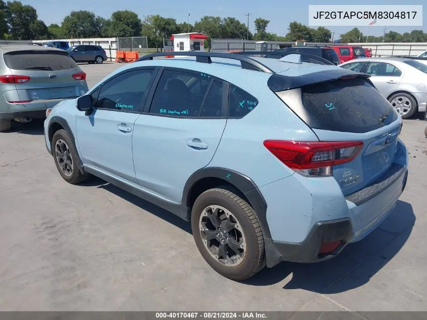 JF2GTAPC5M8304817 2021 Subaru Crosstrek Premium