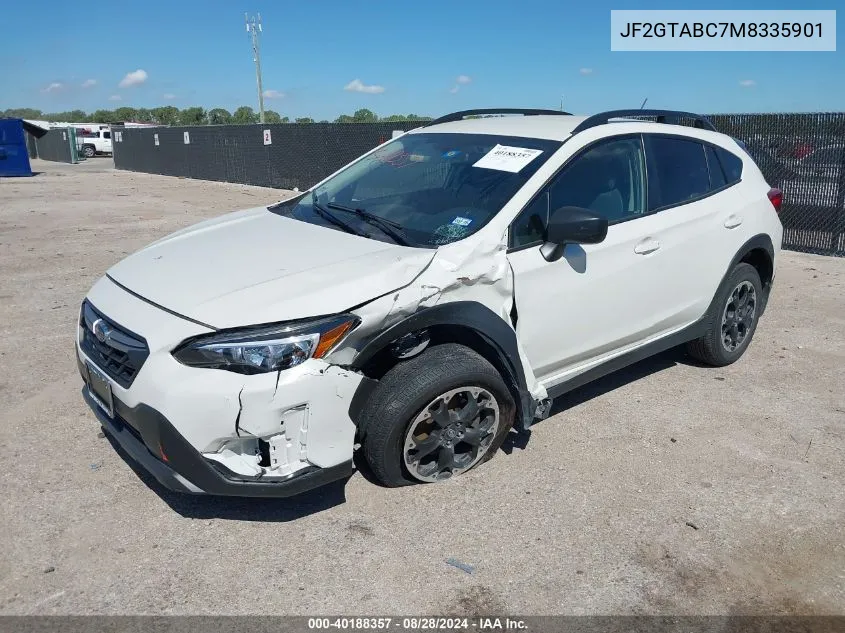 2021 Subaru Crosstrek VIN: JF2GTABC7M8335901 Lot: 40188357