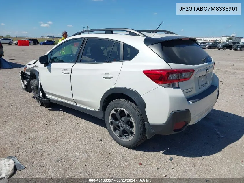 2021 Subaru Crosstrek VIN: JF2GTABC7M8335901 Lot: 40188357