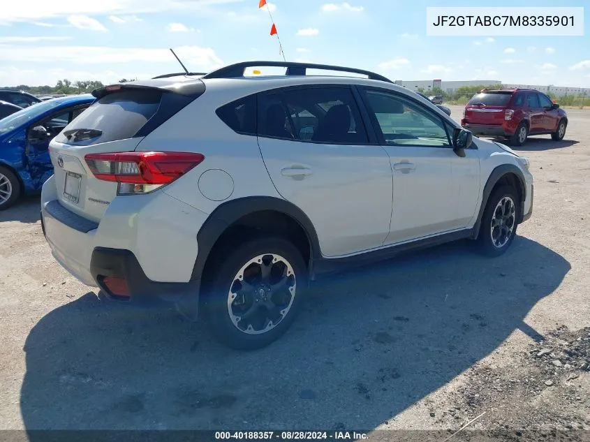 2021 Subaru Crosstrek VIN: JF2GTABC7M8335901 Lot: 40188357