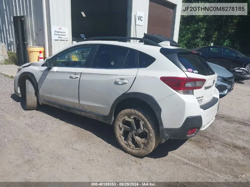 2021 Subaru Crosstrek Limited VIN: JF2GTHNC0M8278185 Lot: 40189353