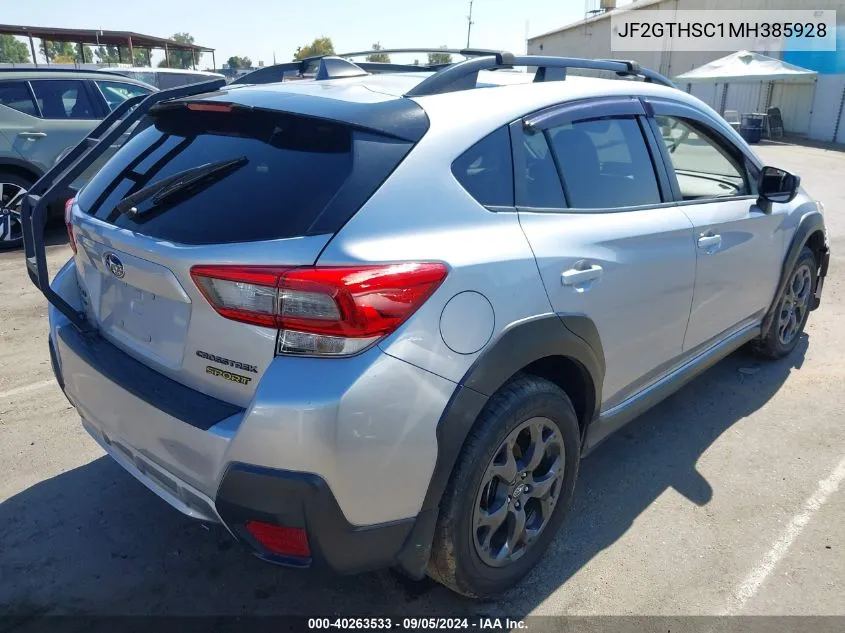 2021 Subaru Crosstrek Sport VIN: JF2GTHSC1MH385928 Lot: 40263533